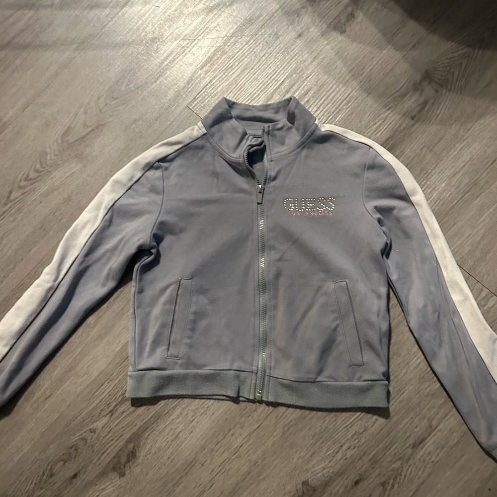 Guess Kids Gray Zip-Up Hoodie
